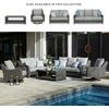 image:imageSignature Design by Ashley Elite Park Outdoor Bench with Foam Cushion Nuvella Weather Resistant Fabric Rust Free Aluminum Frame 54 W x 17 D x 165 H GrayLoveseat