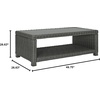 image:imageSignature Design by Ashley Elite Park Outdoor Bench with Foam Cushion Nuvella Weather Resistant Fabric Rust Free Aluminum Frame 54 W x 17 D x 165 H GrayCoffee