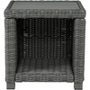 image:imageSignature Design by Ashley Elite Park Outdoor Bench with Foam Cushion Nuvella Weather Resistant Fabric Rust Free Aluminum Frame 54 W x 17 D x 165 H GrayEnd