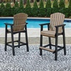 image:imageSignature Design by Ashley Fairen Trail 30 HDPE Durable Outdoor Barstool 2 Count Black amp BrownBlack  Light Brown