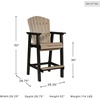 image:imageSignature Design by Ashley Fairen Trail 30 HDPE Durable Outdoor Barstool 2 Count Black amp BrownBlack  Light Brown