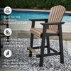 image:imageSignature Design by Ashley Fairen Trail 30 HDPE Durable Outdoor Barstool 2 Count Black amp BrownBlack  Light Brown