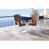 image:imageSignature Design by Ashley Fairen Trail 30 HDPE Durable Outdoor Barstool 2 Count Black amp BrownBrownWhite