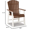 image:imageSignature Design by Ashley Fairen Trail 30 HDPE Durable Outdoor Barstool 2 Count Black amp BrownBrownWhite