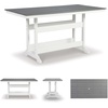 image:imageSignature Design by Ashley Fairen Trail 30 HDPE Durable Outdoor Barstool 2 Count Black amp BrownWhiteGray