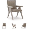 image:imageSignature Design by Ashley Haven Retreat Outdoor Rocking Lounge Chair RustFree Aluminum Frame AllWeather Handwoven Resin Wicker Patio Rocker with QuickDry Cushion BeigeArm Chair Set