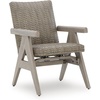 image:imageSignature Design by Ashley Haven Retreat Outdoor Rocking Lounge Chair RustFree Aluminum Frame AllWeather Handwoven Resin Wicker Patio Rocker with QuickDry Cushion BeigeRocking Chair Set