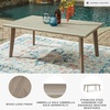 image:imageSignature Design by Ashley Haven Retreat Outdoor Rocking Lounge Chair RustFree Aluminum Frame AllWeather Handwoven Resin Wicker Patio Rocker with QuickDry Cushion BeigeDining Table