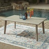 image:imageSignature Design by Ashley Haven Retreat Outdoor Rocking Lounge Chair RustFree Aluminum Frame AllWeather Handwoven Resin Wicker Patio Rocker with QuickDry Cushion BeigeDining Table