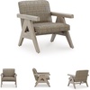 image:imageSignature Design by Ashley Haven Retreat Outdoor Rocking Lounge Chair RustFree Aluminum Frame AllWeather Handwoven Resin Wicker Patio Rocker with QuickDry Cushion BeigeLounge Chair