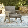 image:imageSignature Design by Ashley Haven Retreat Outdoor Rocking Lounge Chair RustFree Aluminum Frame AllWeather Handwoven Resin Wicker Patio Rocker with QuickDry Cushion BeigeLounge Chair