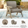 image:imageSignature Design by Ashley Haven Retreat Outdoor Rocking Lounge Chair RustFree Aluminum Frame AllWeather Handwoven Resin Wicker Patio Rocker with QuickDry Cushion BeigeLounge Chair