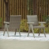 image:imageSignature Design by Ashley Haven Retreat Outdoor Rocking Lounge Chair RustFree Aluminum Frame AllWeather Handwoven Resin Wicker Patio Rocker with QuickDry Cushion BeigeArm Chair Set