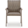 image:imageSignature Design by Ashley Haven Retreat Outdoor Rocking Lounge Chair RustFree Aluminum Frame AllWeather Handwoven Resin Wicker Patio Rocker with QuickDry Cushion BeigeArm Chair Set