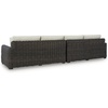 image:imageSignature Design by Ashley Kimora Outdoor Swivel Lounge Chair with Cushion4Piece Outdoor Sectional