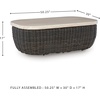 image:imageSignature Design by Ashley Kimora Outdoor Swivel Lounge Chair with CushionKimora Rectangular Cocktail Table