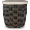image:imageSignature Design by Ashley Kimora Outdoor Swivel Lounge Chair with CushionKimora Square End Table
