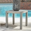image:imageSignature Design by Ashley Moonlight View Contemporary Nuvella Weather Resistant Fabric Outdoor Chaise Lounge with Zippered Removable Cushions and Throw Pillows Light Gray amp BeigeOutdoor End Table