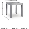 image:imageSignature Design by Ashley Moonlight View Contemporary Nuvella Weather Resistant Fabric Outdoor Chaise Lounge with Zippered Removable Cushions and Throw Pillows Light Gray amp BeigeOutdoor End Table