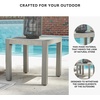 image:imageSignature Design by Ashley Moonlight View Contemporary Nuvella Weather Resistant Fabric Outdoor Chaise Lounge with Zippered Removable Cushions and Throw Pillows Light Gray amp BeigeOutdoor End Table