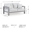 image:imageSignature Design by Ashley Moonlight View Contemporary Nuvella Weather Resistant Fabric Outdoor Chaise Lounge with Zippered Removable Cushions and Throw Pillows Light Gray amp BeigeOutdoor Loveseat with Cushion