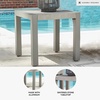 image:imageSignature Design by Ashley Moonlight View Contemporary Nuvella Weather Resistant Fabric Outdoor Chaise Lounge with Zippered Removable Cushions and Throw Pillows Light Gray amp BeigeOutdoor End Table