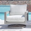 image:imageSignature Design by Ashley Moonlight View Contemporary Nuvella Weather Resistant Fabric Outdoor Chaise Lounge with Zippered Removable Cushions and Throw Pillows Light Gray amp BeigeOutdoor Swivel Chair with Cushion