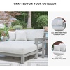 image:imageSignature Design by Ashley Moonlight View Contemporary Nuvella Weather Resistant Fabric Outdoor Chaise Lounge with Zippered Removable Cushions and Throw Pillows Light Gray amp BeigeOutdoor Chaise Lounge with Cushion