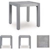 image:imageSignature Design by Ashley Moonlight View Contemporary Nuvella Weather Resistant Fabric Outdoor Chaise Lounge with Zippered Removable Cushions and Throw Pillows Light Gray amp BeigeOutdoor End Table