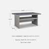 image:imageSignature Design by Ashley Naples Beach Casual Outdoor Bench with Cushion Nuvella Weather Resistant Fabric Light Gray amp BlueMulti Use Table