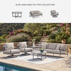 image:imageSignature Design by Ashley North Island Outdoor Rocking Chair 360Degree Swivel Lounge Seating with PowderCoated Aluminum Frame and UVResistant Nuvella Fabric for Patio or Porch Gray