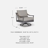 image:imageSignature Design by Ashley North Island Outdoor Rocking Chair 360Degree Swivel Lounge Seating with PowderCoated Aluminum Frame and UVResistant Nuvella Fabric for Patio or Porch Gray