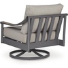 image:imageSignature Design by Ashley North Island Outdoor Rocking Chair 360Degree Swivel Lounge Seating with PowderCoated Aluminum Frame and UVResistant Nuvella Fabric for Patio or Porch Gray