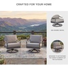 image:imageSignature Design by Ashley North Island Outdoor Rocking Chair 360Degree Swivel Lounge Seating with PowderCoated Aluminum Frame and UVResistant Nuvella Fabric for Patio or Porch Gray