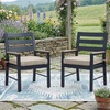 image:imageSignature Design by Ashley Outdoor Dining Arm Chairs Set of 2 Navy