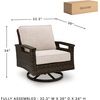 image:imageSignature Design by Ashley Outdoor Swivel Chairs Set of 2 Resin Wicker