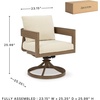 image:imageSignature Design by Ashley Outdoor Swivel Dining Chairs Set of 2