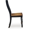image:imageSignature Design by Ashley Phillinger Farmhouse Dining Chair Set of 2 Black amp Medium Brown