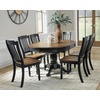 image:imageSignature Design by Ashley Phillinger Farmhouse Dining Chair Set of 2 Black amp Medium Brown