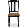 image:imageSignature Design by Ashley Phillinger Farmhouse Dining Chair Set of 2 Black amp Medium Brown
