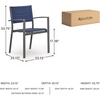 image:imageSignature Design by Ashley Point Bonita Set of 4 Outdoor Chairs with Padded Sling Seat Stackable Aluminum Lounge Chairs for Patio and Porch Seating Gray Frame with Blue Sling
