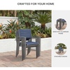 image:imageSignature Design by Ashley Point Bonita Set of 4 Outdoor Chairs with Padded Sling Seat Stackable Aluminum Lounge Chairs for Patio and Porch Seating Gray Frame with Blue Sling
