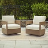 image:imageSignature Design by Ashley Serene Bay Outdoor 360 Swivel Glider Chair WoodLook PowderCoated Aluminum Frame Nuvella Fabric Cushions Patio Seating