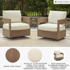 image:imageSignature Design by Ashley Serene Bay Outdoor 360 Swivel Glider Chair WoodLook PowderCoated Aluminum Frame Nuvella Fabric Cushions Patio Seating
