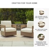 image:imageSignature Design by Ashley Serene Bay Outdoor 360 Swivel Glider Chair WoodLook PowderCoated Aluminum Frame Nuvella Fabric Cushions Patio Seating