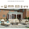 image:imageSignature Design by Ashley Serene Bay Outdoor 360 Swivel Glider Chair WoodLook PowderCoated Aluminum Frame Nuvella Fabric Cushions Patio Seating