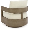 image:imageSignature Design by Ashley Serene Bay Outdoor 360 Swivel Glider Chair WoodLook PowderCoated Aluminum Frame Nuvella Fabric Cushions Patio Seating