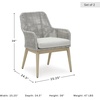 image:imageSignature Design by Ashley Seton Creek Casual Nuvella Weather Resistant Fabric Resin Wicker Swivel Outdoor Bar Height Bar Stool with Cushion Footrest and Armrest Set of 2 Beige amp Light GrayOutdoor Armless Chair