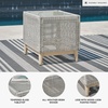 image:imageSignature Design by Ashley Seton Creek Casual Nuvella Weather Resistant Fabric Resin Wicker Swivel Outdoor Bar Height Bar Stool with Cushion Footrest and Armrest Set of 2 Beige amp Light GrayOutdoor End Table