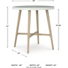 image:imageSignature Design by Ashley Seton Creek Casual Nuvella Weather Resistant Fabric Resin Wicker Swivel Outdoor Bar Height Bar Stool with Cushion Footrest and Armrest Set of 2 Beige amp Light GrayOutdoor Bar Table